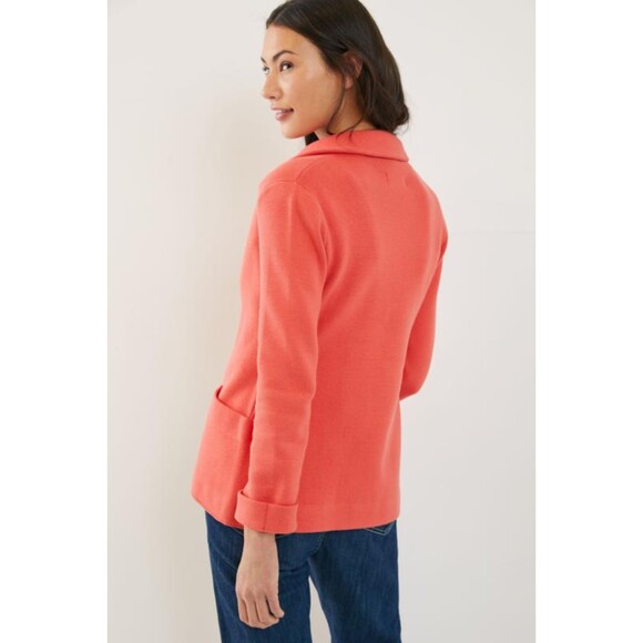 Pink Anthropologie Maeve Collared Snap-Front Knit Sweater Blazer Jacket (NWT) - Picture 4 of 5